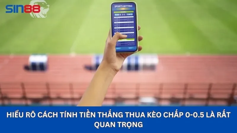 Hiểu rõ cách tính tiền thắng thua kèo chấp 0-0.5 là rất quan trọng